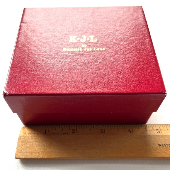 Vintage Kenneth Jay Lane 8pr Boxed Set Crescent Slice Hoop Earrings KJL Designer - Picture 13 of 16